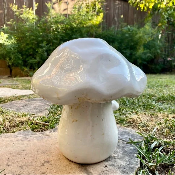 Vintage 🍄 Large Ceramic Mushroom Duo Figurine Decor - Picture 6 of 12